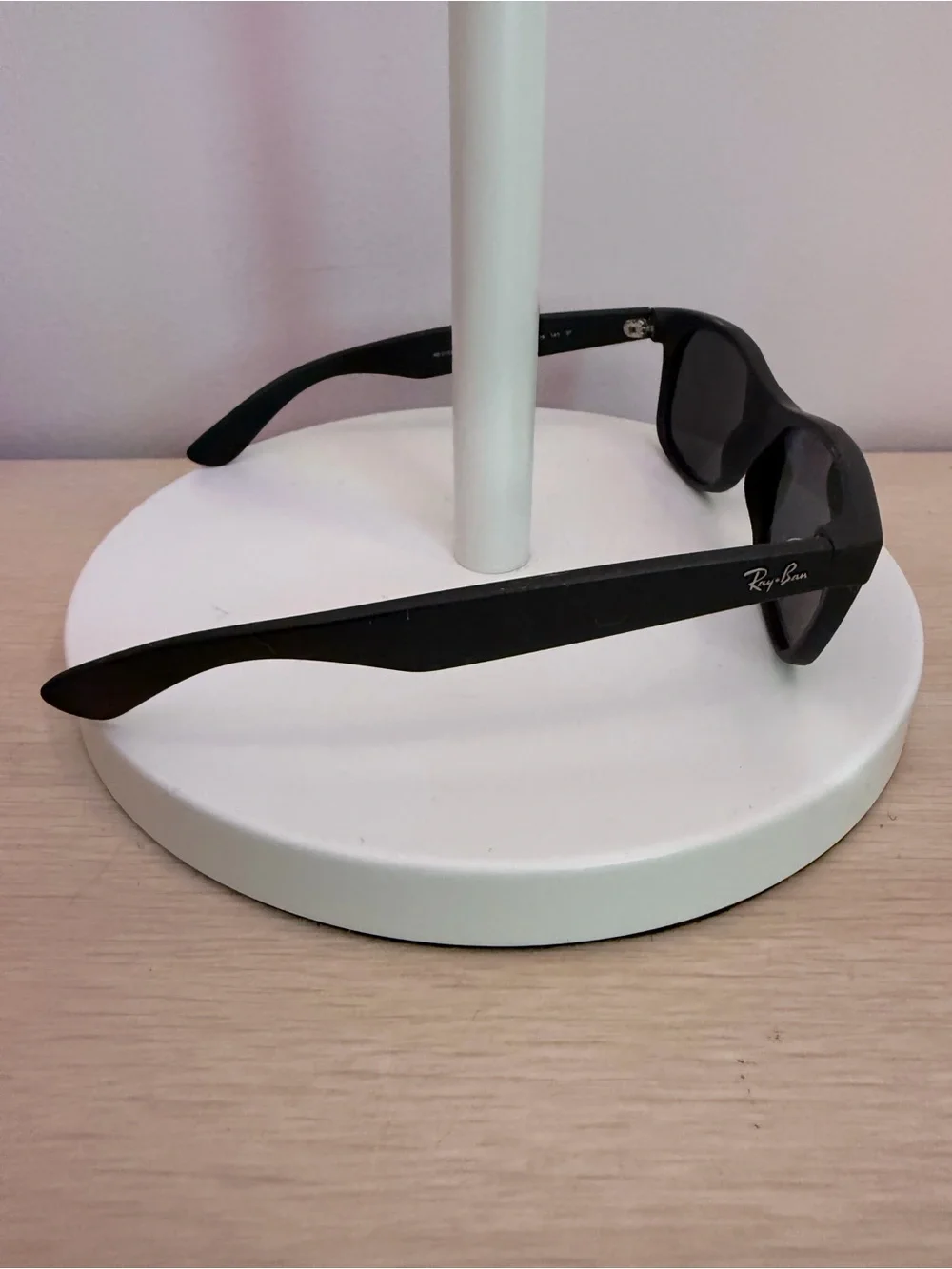Ray-Ban Black Frame Sunglasses with Green Lenses